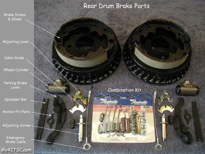 Original drum brake rebuild photograph