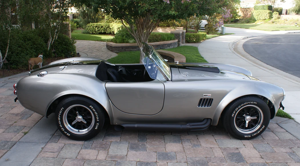 Completed Titanium FFR Cobra replica, right-side view, photographed for the June 2014 eBay listing